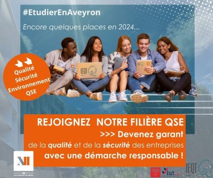 Etudier En Aveyron : rejoignez notre filière Qualité Sécurité Environnement QSE à la rentrée 2024